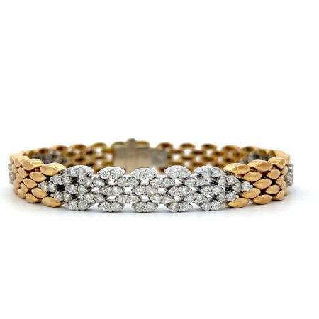 "Brillantglanz" - Vintage Armband in 18 Karat Gelbgold