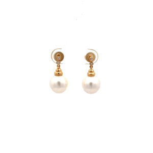 "Golden Pearls" - Vintage Perlen Ohrstecker in 18 Karat Gelbgold