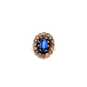 "Old Saphir" - Antiker 14 Karat Goldring