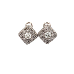 "Pure Brilliance" - Moderne Ohrstecker in 18 Karat Weißgold