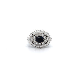 "Saphirtraum" - Vintage Ring in 18 Karat Weißgold