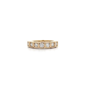 "Seven Stars" - Moderner Ring in 14 Karat Gelbgold