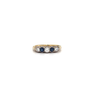 "Sternennacht" - Antiker 14 Karat Gelbgold Ring