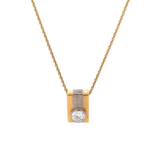 "Ewiges Licht" - Moderne Kette mit einem Brillanten 1.06 ct. in Gold