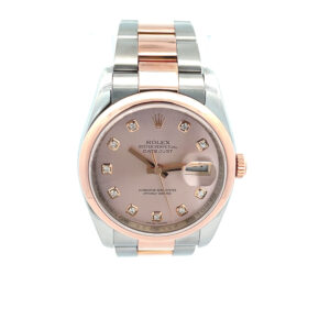 "Classic Rosé" - Rolex Datejust mit Diamanten in 18 Karat Roségold/Stahl