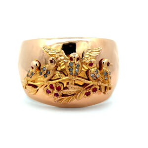 "Rosarium Royale" - Historischer Goldarmreif 18 Karat Roségold