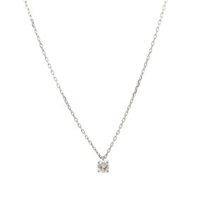 "Classic Dream" - Modernes 18 Karat Weißgold Collier mit Brillant