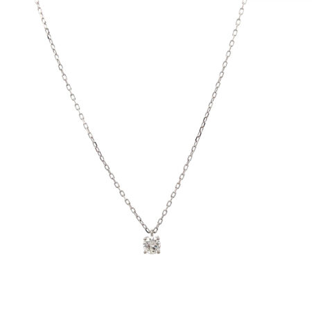"Classic Dream" - Modernes 18 Karat Weißgold Collier mit Brillant