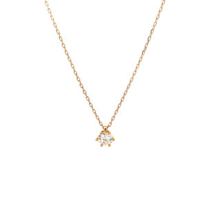 "Classic Golden Dream" - Modernes 18 Karat Gelbgold Collier mit Brillant