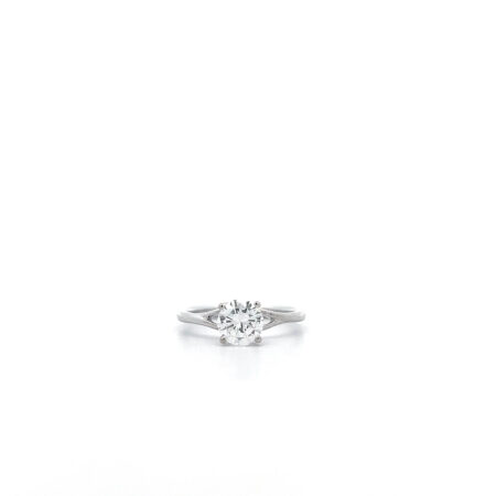 "Dream" - Moderner Solitaire Ring 18 Karat Weißgold