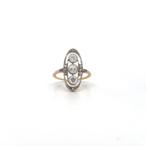 "Ein Schiffchen durch alle Zeiten" - Art Déco Ring in 14 Karat Gelbgold