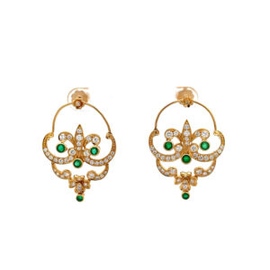 "Ewiges Grün" - Vintage Smaragd Ohrhänger in 18 Karat Gelbgold