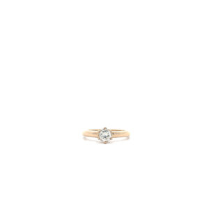 "Filigranes Statement" - Moderner 14 Karat Gelbgold Solitaire Ring