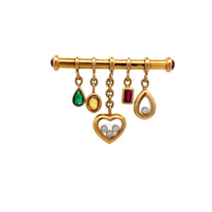 "Happy Diamonds" - Vintage Brosche von Chopard in 18 Karat Gelbgold