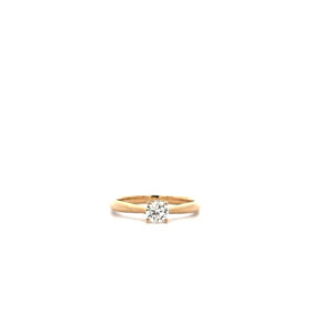 "Klassisch in Gold" -  Moderner Solitaire 14 Karat Gelbgold 0.39 ct.