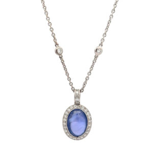 "Meereslicht" - Wunderschöne Vintage Kette in 14 Karat Weißgold