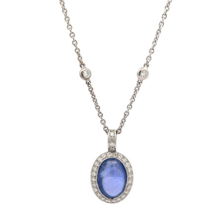"Meereslicht" - Wunderschöne Vintage Kette in 14 Karat Weißgold