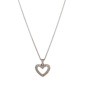 "My Heart" - Herz Anhänger Vintage 14 Karat Weißgold