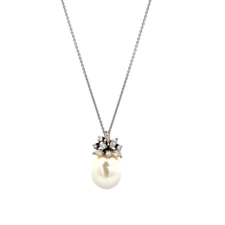 "Natural Beauty" - Vintage Perlen Anhänger 18 Karat Weißgold