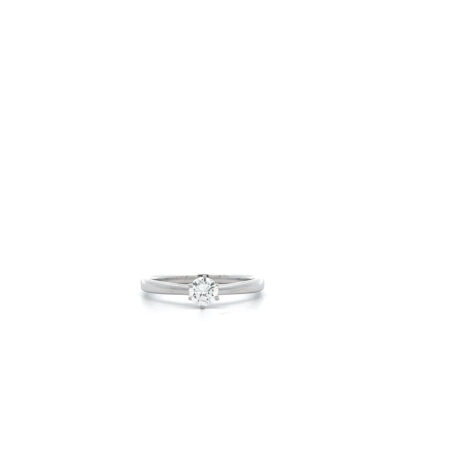 "Nur für dich" - Moderner Solitaire Ring 14 Karat Weißgold