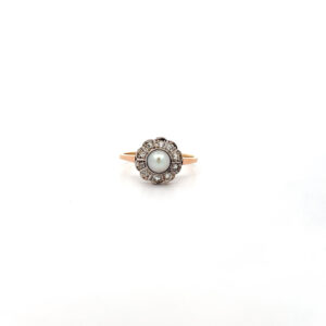 "Old Flower" - Antiker Blüten Ring in 18 Karat Gelbgold