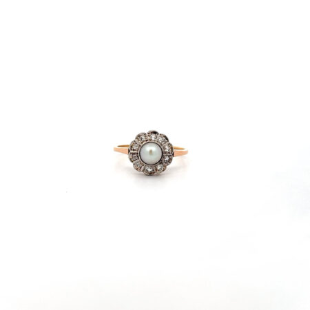"Old Flower" - Antiker Blüten Ring in 18 Karat Gelbgold