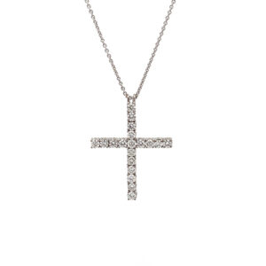 "Shining Cross" - Brillantkreuz 14 Karat Weißgold