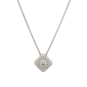 "Sternenglanz" - Moderne Kette in 18 Karat Weißgold