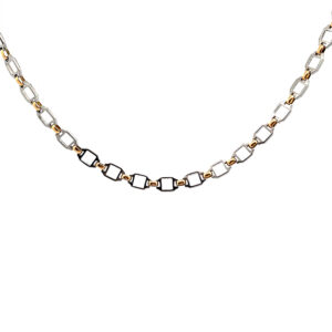 "Zeitloser Glanz" - Moderne Cartier Santos Kette in Gold/Stahl