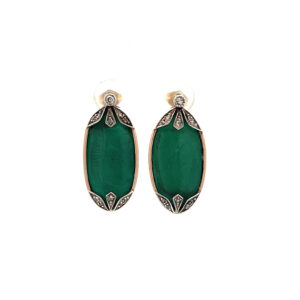 "Historical Leaves" - Antike Ohrstecker 14 Karat Roségold