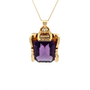 "Imperial Violet" - Anhänger in 14kt Gelgold mit Amethyst