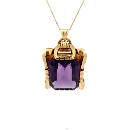 "Imperial Violet" - Anhänger in 14kt Gelbgold mit Amethyst