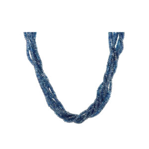 "Into the Blue" - Collier mit 7 Strängen facettierten Saphiren