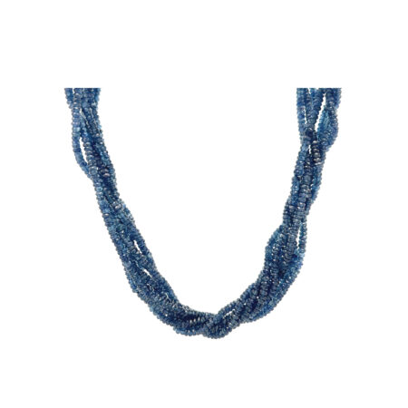 "Into the Blue" - Collier mit 7 Strängen facettierten Saphiren
