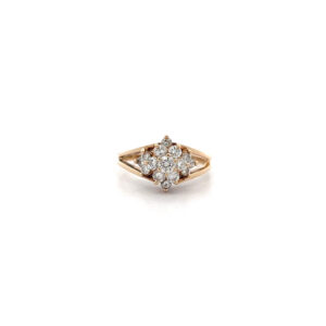 "Sternenlicht" - Vintage Ring in 14kt Gelbgold mit Brillanten zus. 0,40ct