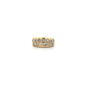 "Brillantzauber" - Strahlender vintage Ring in 14 Karat Gelbgold
