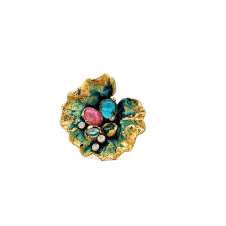 "Blütenzauber" - Wunderschöner vintage Ring in 18 Karat Gelbgold