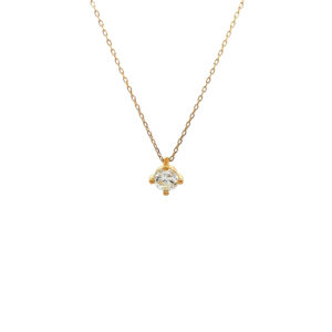 "Brillantglanz" - Funkelndes Brillant Collier in 18 Karat Gelbgold