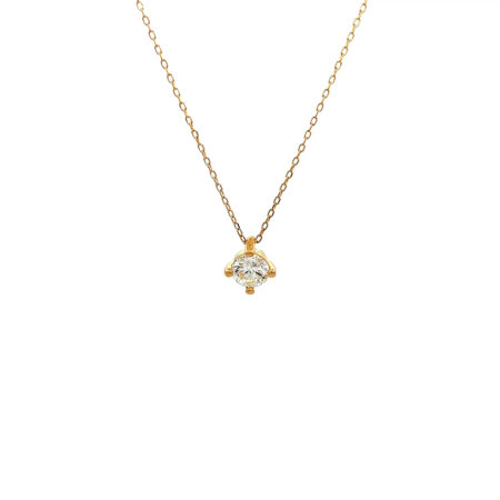 "Brillantglanz" - Funkelndes Brillant Collier in 18 Karat Gelbgold