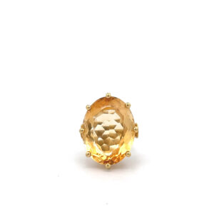 "Citringlanz" - Vintage Citrin Ring in 14 Karat Gelbgold