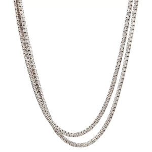 "Diamond Infinity" - Vintage Kette in 18kt Weißgold mit Brillanten zus. 9,90ct