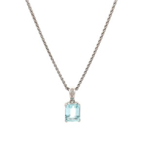 "Farbenfroh" - Feine Vintage Kette mit Morganit & Kristall in 18kt Gelbgold