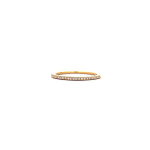 "Halbmond Glanz" - Moderner Halb Memory Ring in 18kt Gelbgold
