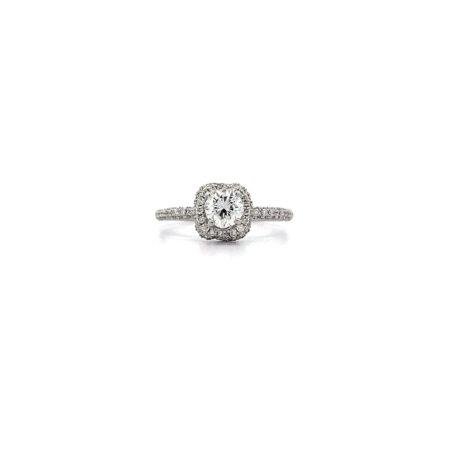 "Kissed by Diamonds" - Moderner Ring in 18kt Weißgold mit Brillanten zus. 0.96 ct.