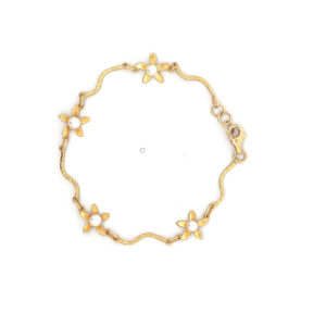 "Little Flowers" - Zartes vintage Armband in 18 Karat Gelbgold