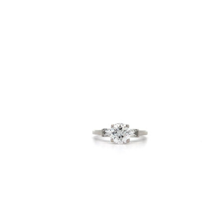 "Lupenrein" - Vintage Ring in 18kt Weißgold mit Brillant 1.11 ct.