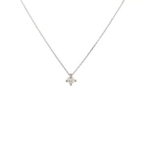 "Morgenstern" - Moderne Kette in 18kt Weißgold mit Brillant 0,19ct VS/G