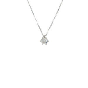 "Mystisches Licht" - Moderne Kette in 18kt Weißgold mit Diamant im Altschliff 0,72ct