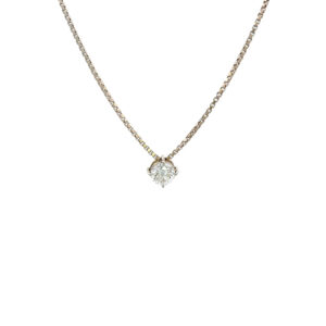 "Nordstern" - Vintage Kette in 14kt Weißgold mit Brillant ca. 0,80ct