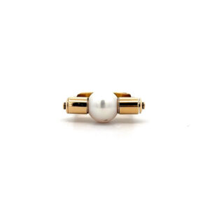 "Ocean Pearl" - Vintage Perlenring in 14 Karat Gelbgold